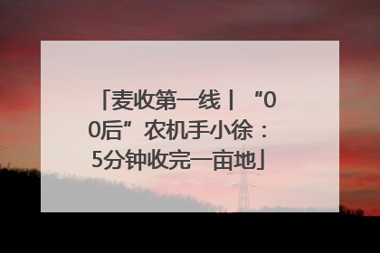 麦收第一线丨“00后”农机手小徐：5分钟收完一亩地