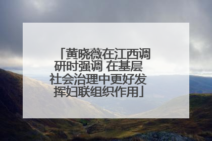 黄晓薇在江西调研时强调 在基层社会治理中更好发挥妇联组织作用