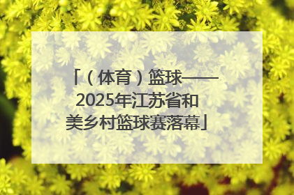 （体育）篮球——2025年江苏省和美乡村篮球赛落幕