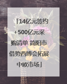 14亿元签约+500亿元采购清单 简阳市借势西博会拓展中欧市场