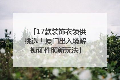 17款装饰衣领供挑选！厦门出入境解锁证件照新玩法