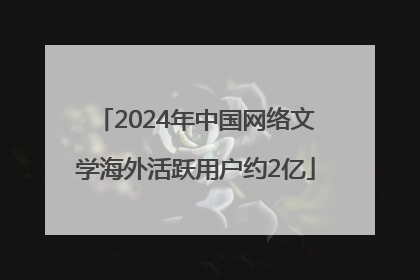 2024年中国网络文学海外活跃用户约2亿