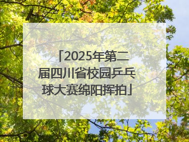 2025年第二届四川省校园乒乓球大赛绵阳挥拍