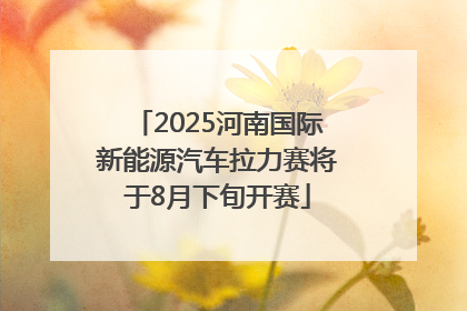 2025河南国际新能源汽车拉力赛将于8月下旬开赛