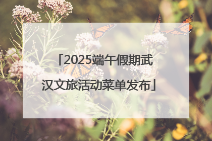 2025端午假期武汉文旅活动菜单发布