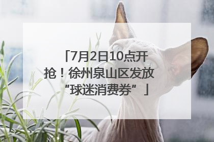 7月2日10点开抢！徐州泉山区发放“球迷消费券”