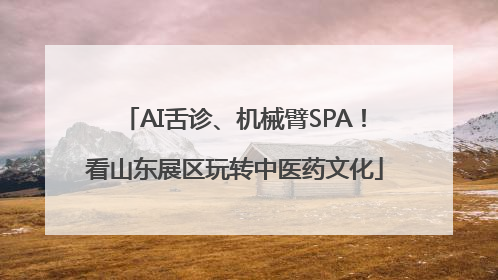 AI舌诊、机械臂SPA！看山东展区玩转中医药文化