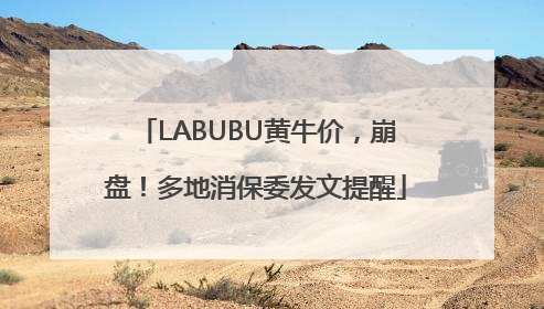 LABUBU黄牛价，崩盘！多地消保委发文提醒
